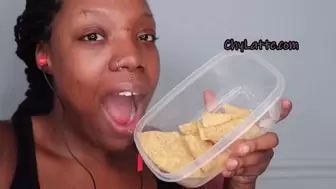 Chip Crunching - Eating and Chewing with My Mouth Open - Mouth Fetish - 1080 MP4