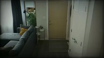Security Camera catches my Ballbusting experience with the Delivery Driver