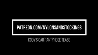 Kody's Car Pantyhose Tease