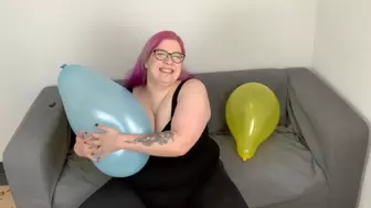 16'' metallic balloon: Hugging, grinding, bouncing, sit to pop