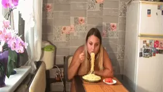 Spaghetti in the stomach a
