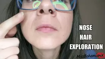 First Exploration Of My Hairy Nose - Flaring Nostrils Up Close - MissBohemianX - HD MP4
