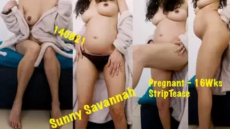 140821 - 16 Weeks Pregnant - Strip Tease