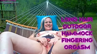 Long Hair Outdoor Hammock Fingering Orgasm