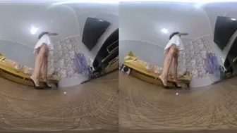 VR 180 Sexy giantess in white dress, Part 1
