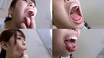 [Premium Edition]Riri Momoka - Showing inside cute girl's mouth, chewing gummy candys, sucking fingers, licking and sucking human doll, and chewing dried sardines mout-102-PREMIUM