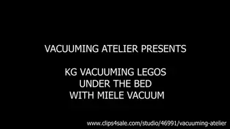 KG VACUUMING LEGOS UNDER THE BED WITH MIELE VACUUM