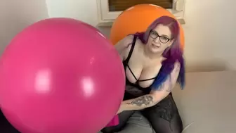 Inflating 36'' Belbal with electric pump