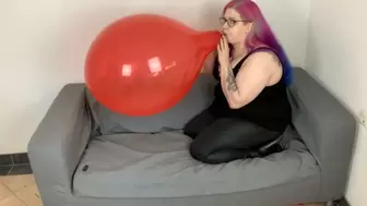Red Balloon Blow to Pop