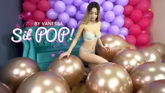 Sit Popping Rose Gold Chrome 16" Balloons By Vanessa - 4K