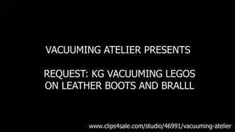 KG VACUUMING LEGOS ON LEATHER BOOTS AND BRA 4k