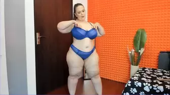 Blue Lingerie pussy play