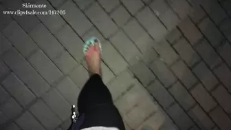 Late night ride in pink flip flops (Mp4)