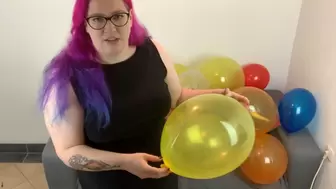 Stepsister makes fun or your balloons and pops them