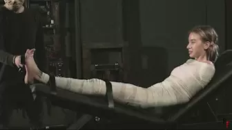 Mummificated Silk Marie gets her feet spanked (HD 720p MP4)
