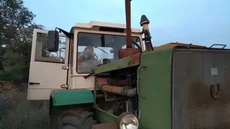 Pumping Pantyhose Pedals in a Big Tractor 2 MOV