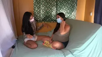 Pregnant Boo In Funny Socks Get Massaged By Athena The Massage
