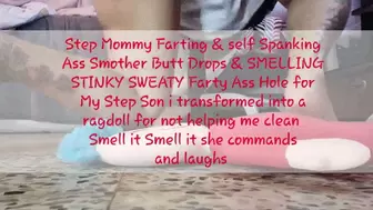 Step Mommy Farting & self Spanking Ass Smother Butt Drops & SMELLING STINKY SWEATY Farty Ass Hole for My Step Son i transformed into a ragdoll for not helping me clean avi