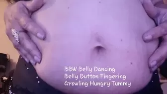 BBW Belly Dancing Belly Button Fingering Growling Hungry Tummy