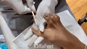 Goddess Kiffa and Goddess Grazi - Pedicure at nail salon EP 1 - Part 2 - PUBLIC WALKING - PEDICURE - FLIP FLOPS - FOOT FETISH - NAIL FETISH - TOE RING - TOE NAILS - SOLES