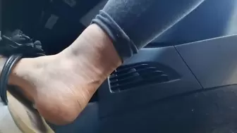 Dangerous driving in flip flops