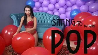 Sit Pop big soft red balloons by Dani