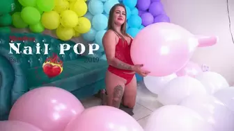 Tease and Nail Popping 16" BAlloons By Monica - 4K