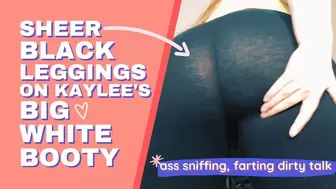 Sheer Black Leggings on Kaylee's Big White Booty
