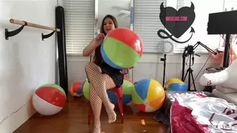 Six Beachball Bouce Pop Session + Blow Inflate