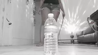 Barefooted Water Bottle Whip Practice