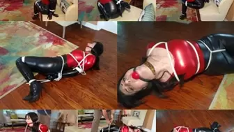 Tightly hogtied in her shiny spandex, over the knee boots and long gloves (MP4 SD 3500kbps)