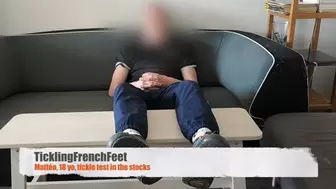 Mattéo, 18 yo scally lad tickle tested in the stocks (full HD)