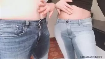 Belly Button Fetish + Jeans Wetting