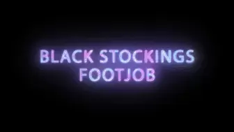 Black Stocking Footjob