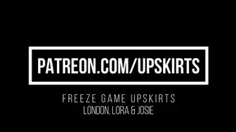 Freeze Game Upskirts with London, Lora and Josie