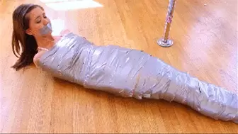 Chrissy completely mummified in duct tape!