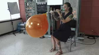 Mia Blows a Double-Stuffed Pair of BSA 17-inch Balloons to Bursting (MP4 - 1080p)