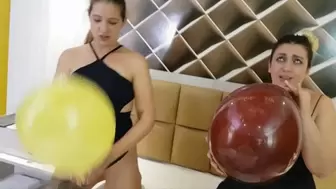 PLAYING AND FEELING PLEASURE WITH THE BALLONS -- BY MILLY AMORIM & YASMIN BRIZA - CLIP 6 FULL HD