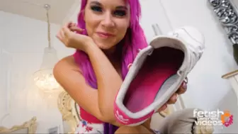 Lick my cute Adidas sneakers clean! ( Shoe Fetish with Princess Serena ) - FULL HD wmv
