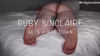 BBW Ruby gets an oiled up rub down by her masseuse