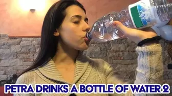 Petra drinks a bottle of water 2 - HD