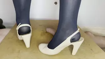 Drained by slingback heels