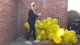 50 balloons popping smoking