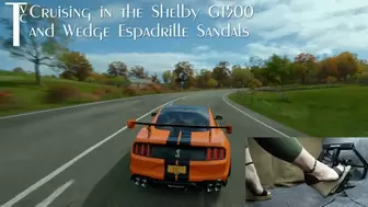Cruising in the Shelby GT500 and Wedge Espadrille Sandals (mp4 1080p)