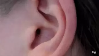 Ear in close up to cam mp4