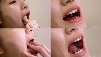 [Premium Edition]Ai Kawana - Showing inside cute girl's mouth, chewing gummy candys, sucking fingers, licking and sucking human doll, and chewing dried sardines mout-108-PREMIUM