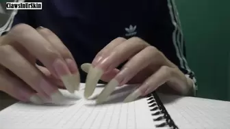 Nails scratching paper