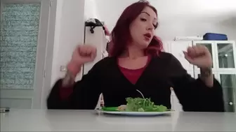 incredible! she eats shrimp with her hands and