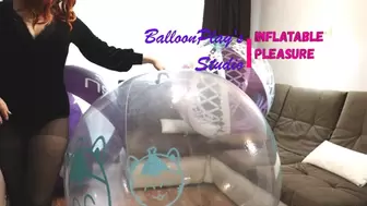 Deflating giant beach balls