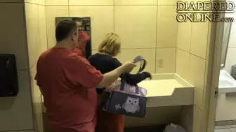 Red: Diaper Changed in Mall Bathroom